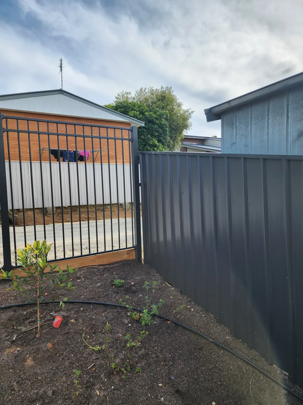 Palisade security fencing installation